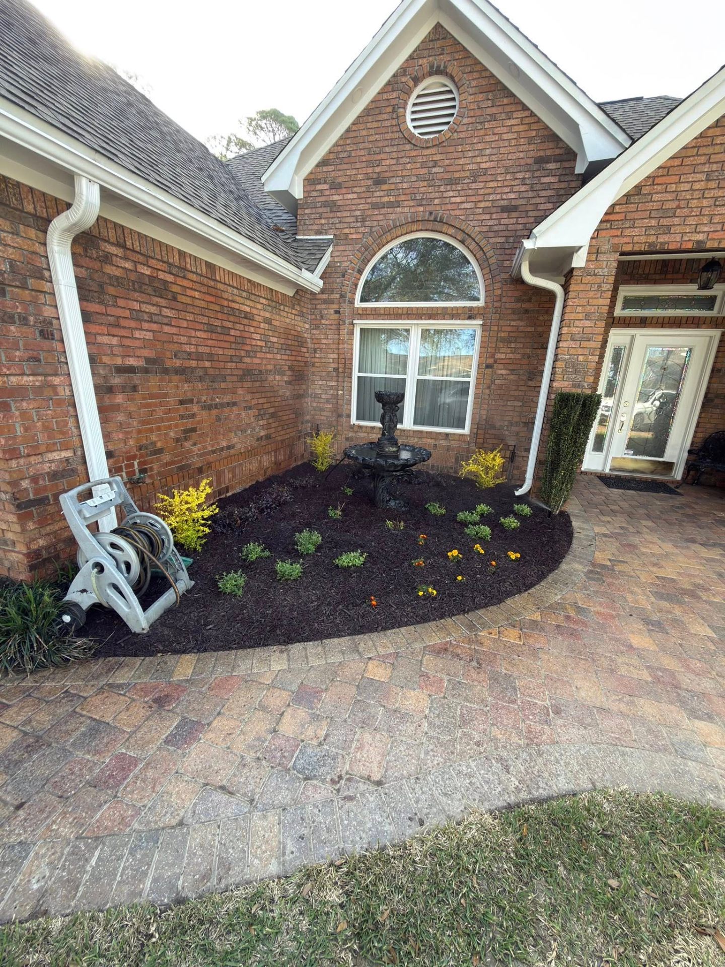 Front Bed Renewal — after professional landscaping
